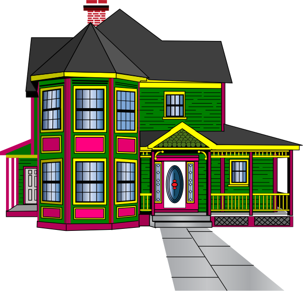 Guest House Clip Art - House Clip Art (600x576)