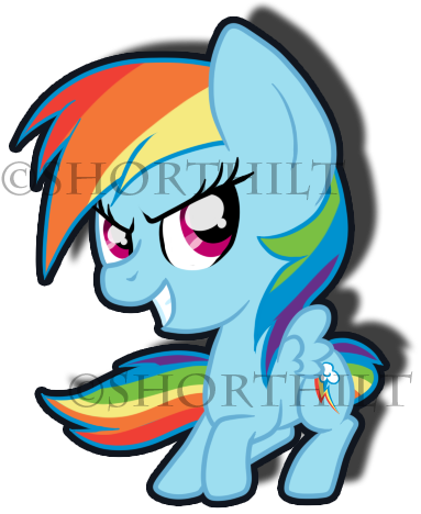 Rainbow Dash Chibi Chibi Rainbow Dash By X Short Hilt - Cartoon (383x468)