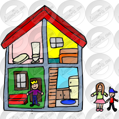 Dollhouse Catch Clipart - Cartoon (380x380)