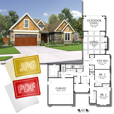 High Resolution Graphic Files - House Plan Flyers (400x400)