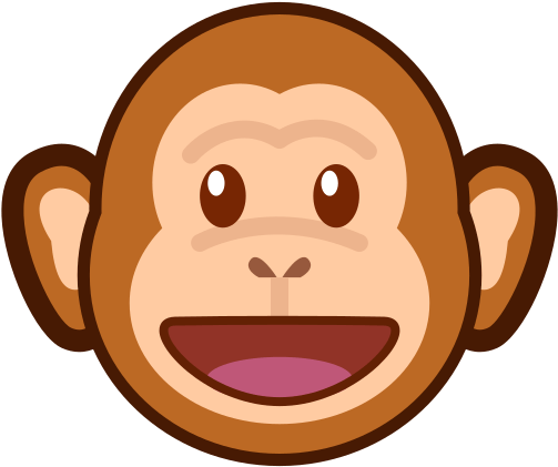 Face Monkey Facial Expression Smiley Clip Art - Monkey Open Mouth Cartoon (512x512)