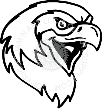 Draw A Eagle With Its Mouth Open (337x361)