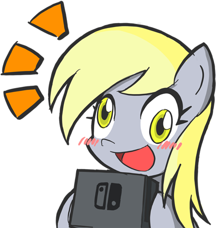 Rvceric, Blushing, Cute, Derpy Hooves, Female, Mare, - My Little Pony Nintendo Switch (450x450)