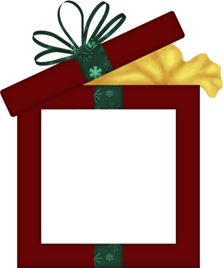 Christmas Frames, Ribbon Bows, Ribbons, Envelope, Clip - Picture Frame (445x535)
