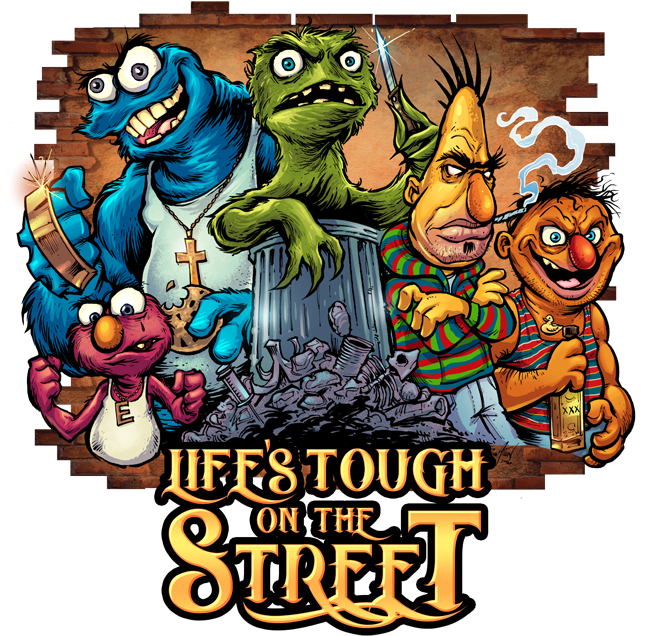 Sesame Street Gang - Sesame Street Russ (657x700)