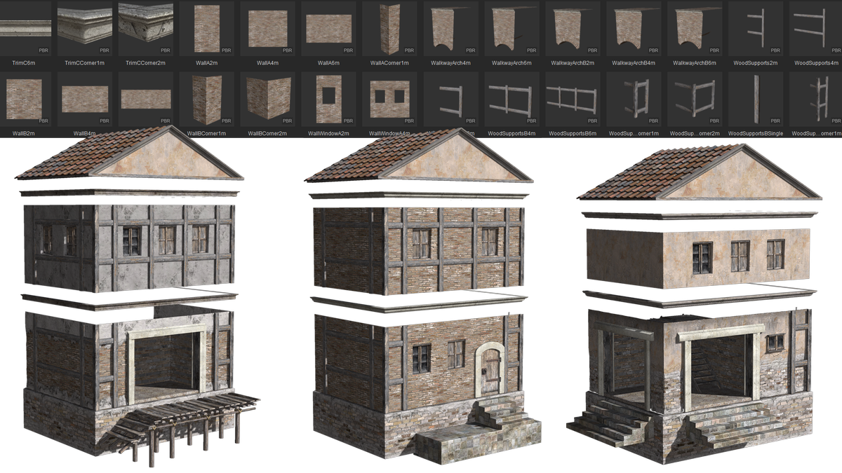 High Resolution Props, Modular Architecture, And Pbr - House (1200x675)