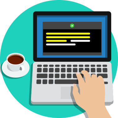 Image Showing Contacting Web Design Company - Typing Graphic (380x380)