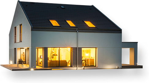 Houses, Picture Mood - Éclairage Facade Maison (495x458)