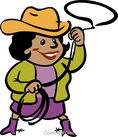 Cowgirl Royalty Free Vector Clip Art Illustration Vc019054 - Clip Art (601x700)