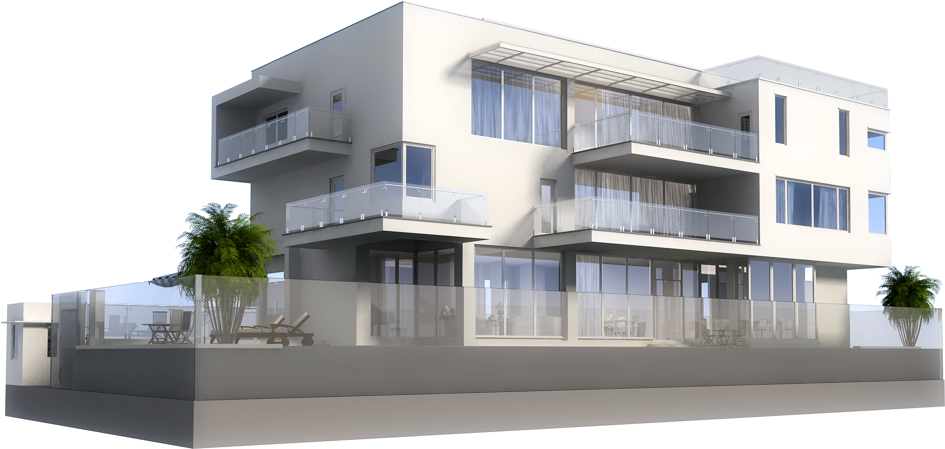 Modern House Png Download Image - House 3d Model Png (2500x1875)