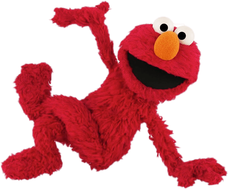 Sesame Street Elmo Sitting - Elmo And Cookie Monster Png.