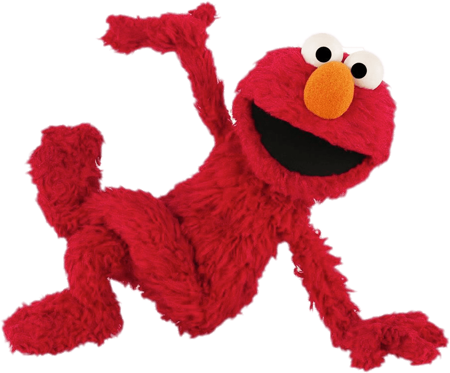 Sesame Street Elmo Sitting - Elmo And Cookie Monster Png (960x832)