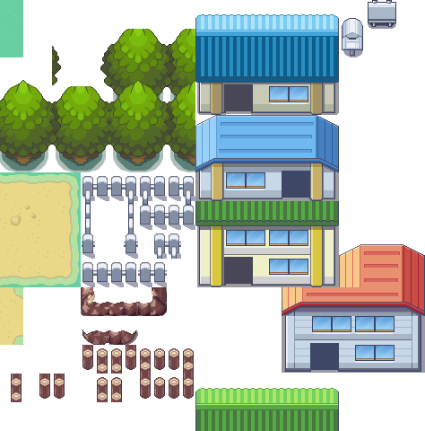 Higher-resolution Fr/lg Tiles, Presumably To Be Used - Pokemon Hgss Tiles Overworld (474x480)