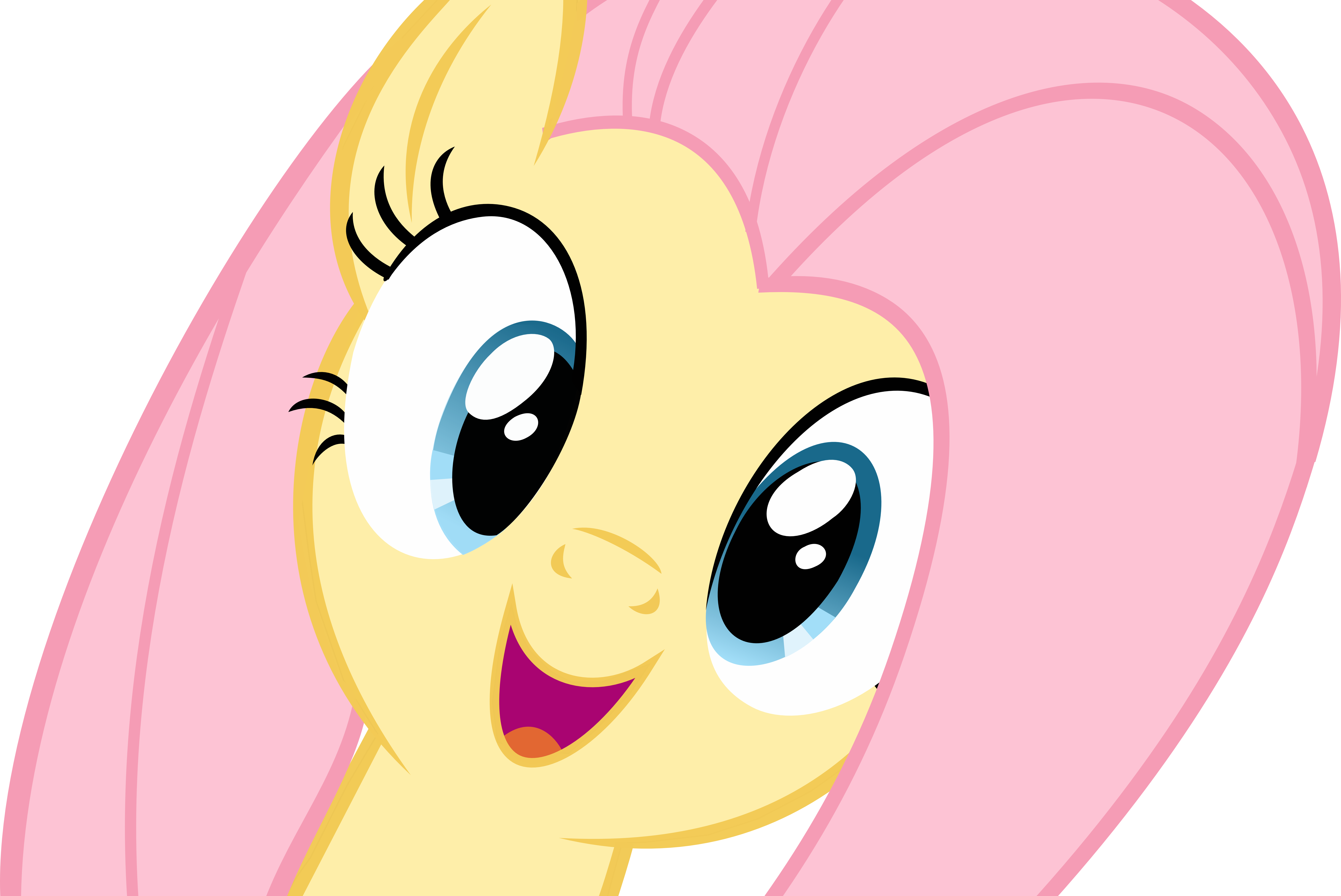Slb94, Cute, Fluttershy, Hi Anon, Looking At You, Open - Cartoon (6800x4546)