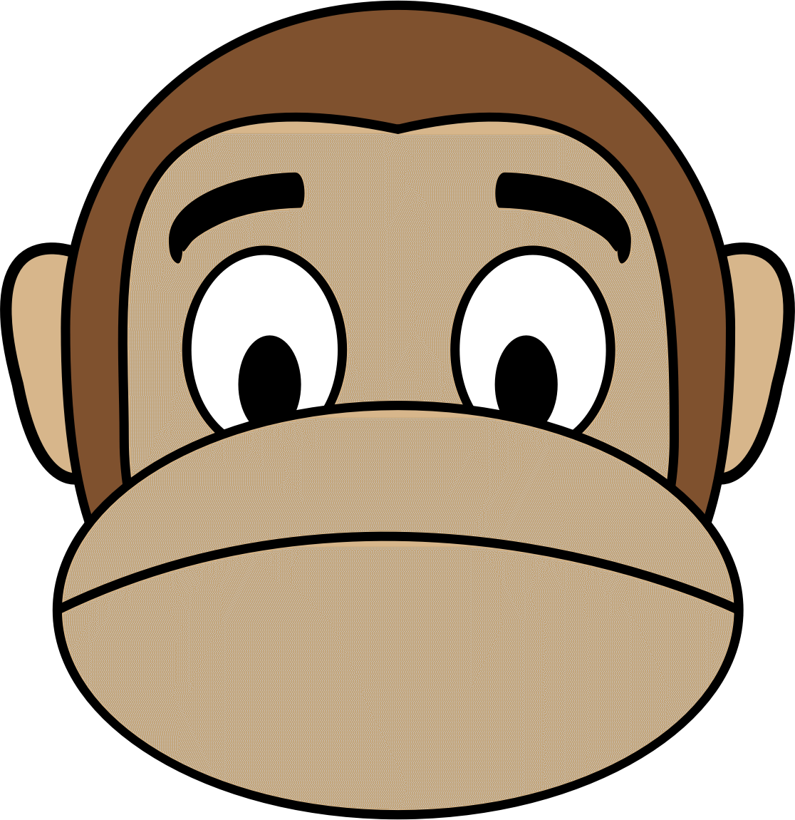 Monkey Emoji Clipart - Happy Monkey Emoji Pillow Case (1116x1150)