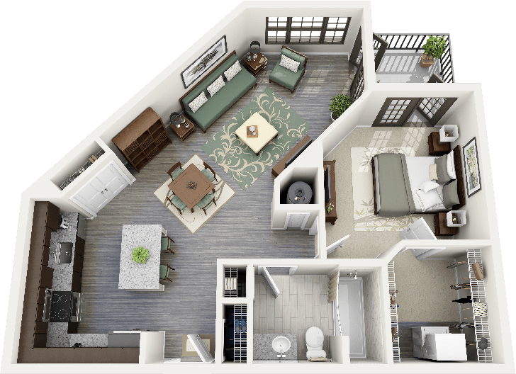 Elegant 4 Bedroom Apartments Elegant 50 E “1” Bedroom - Sims 4 Apartment Ideas (728x528)