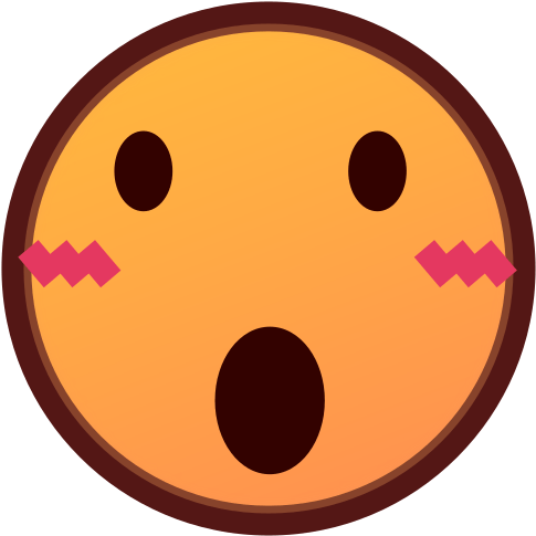 Face With Open Mouth Emoji - Sticker (512x512)