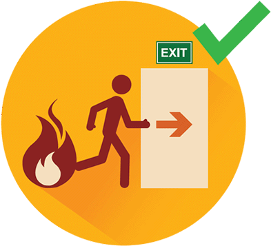 Emergency Clipart Fire Escape - Fire Exit Circle Logo Transparent (400x400)