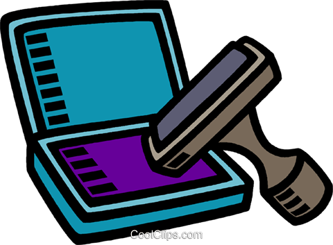 Rubber Stamp Pad Royalty Free Vector Clip Art Illustration - Stamp Pad Clip Art (480x353)