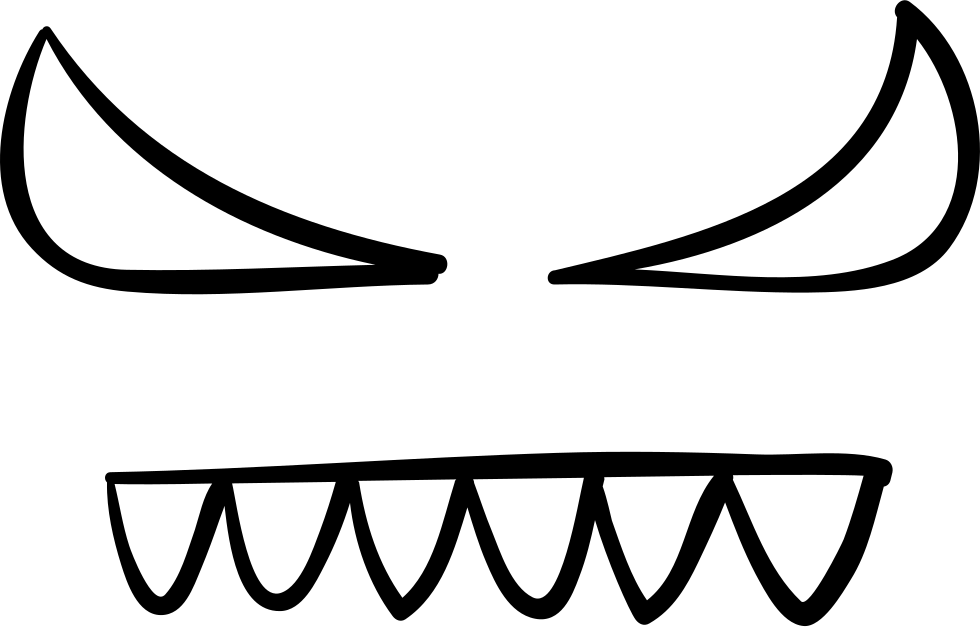 Devil Eyes And Teeth Of Halloween Comments - Icon (980x627)