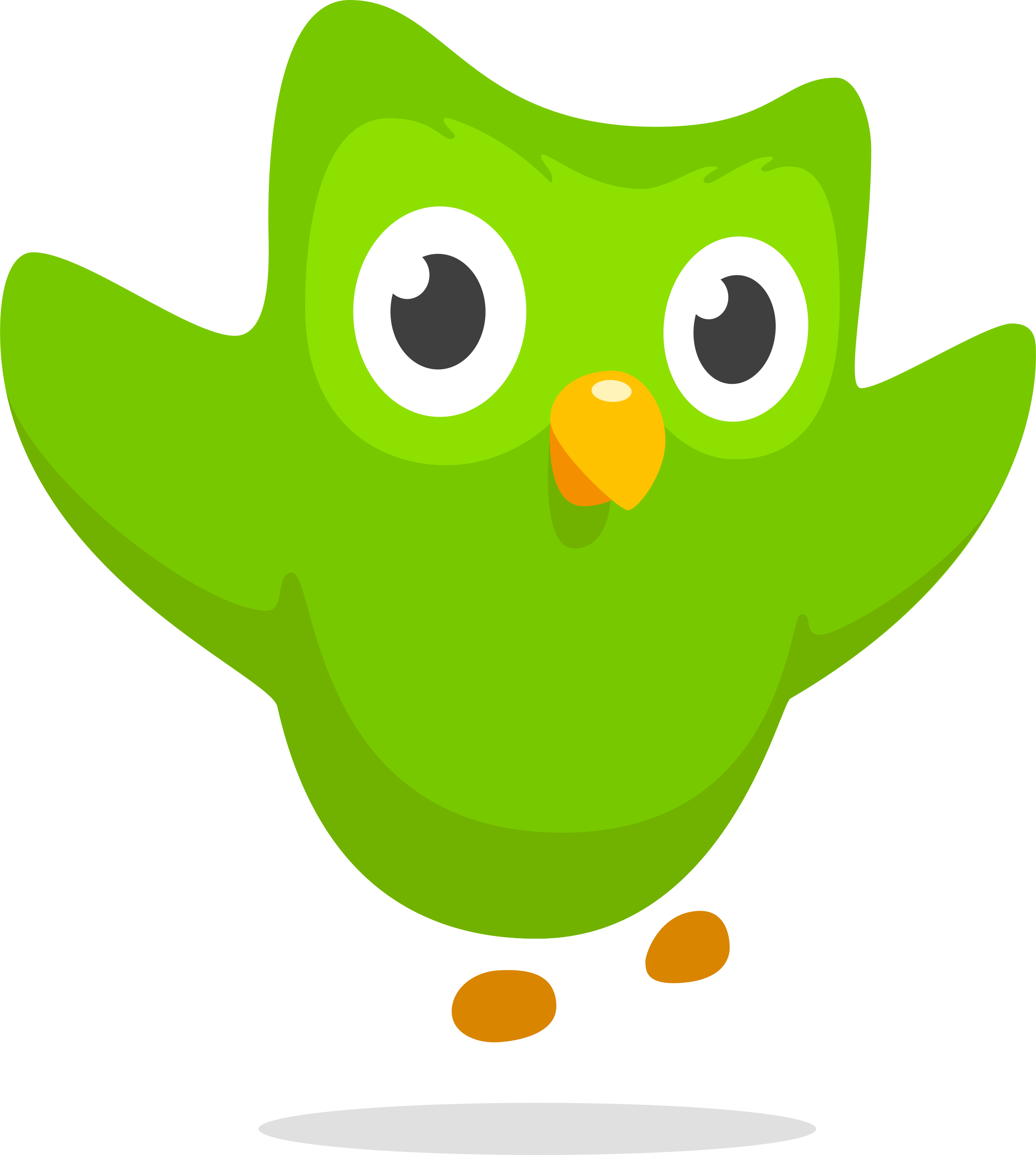 Duolingo Symbol Icon Logo Png Transparent - Duolingo Owl (2400x2675)