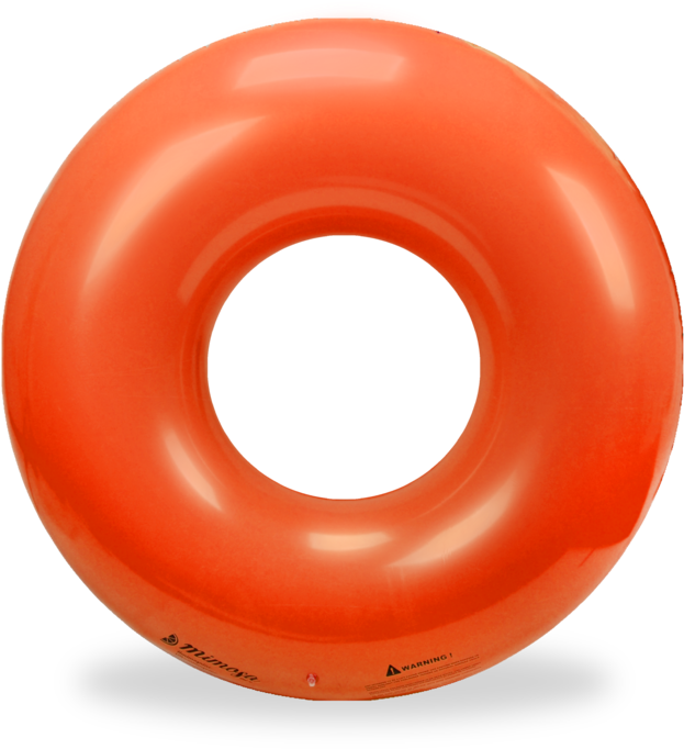 Orange Round Tube Pool Float By Mimosa Inc - Inflatable (760x713)