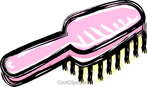 Hair Brush Royalty Free Vector Clip Art Illustration - Hair Brush Clipart Png (480x284)