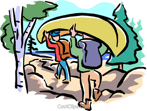 Canoe Clipart Portage - Doğa Ve Çocuk (480x361)