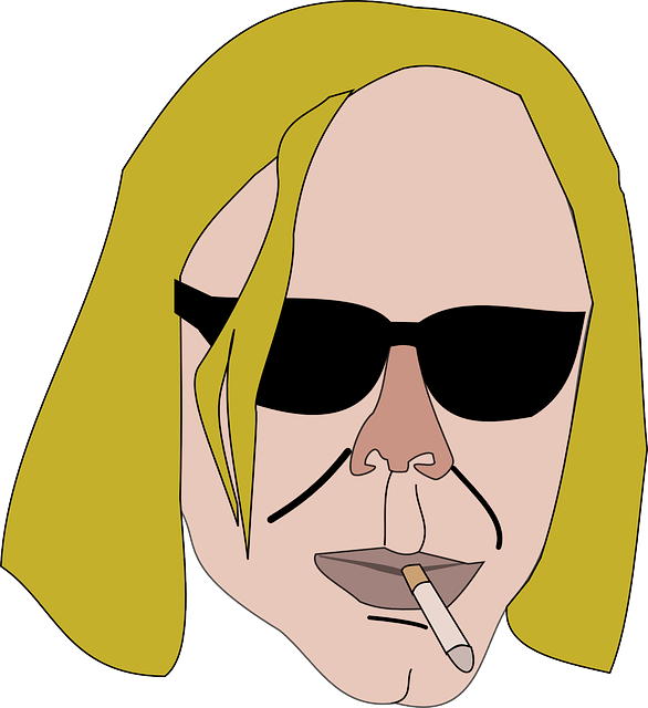 Man, Smoker, Sunglasses, Cool, Male - Clip Art (586x640)