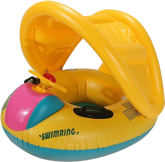 Inflatable Boat Pool Float - Badring Baby (600x600)