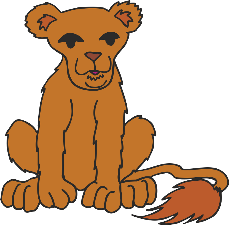 León De Gato De Dibujos Animados Clip Art - Cartoon (800x800)