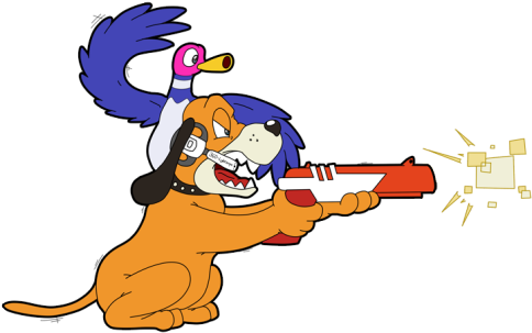 I Have A Head Canon That The Dog From Duck Hunt Would - Duck Hunt (500x308)