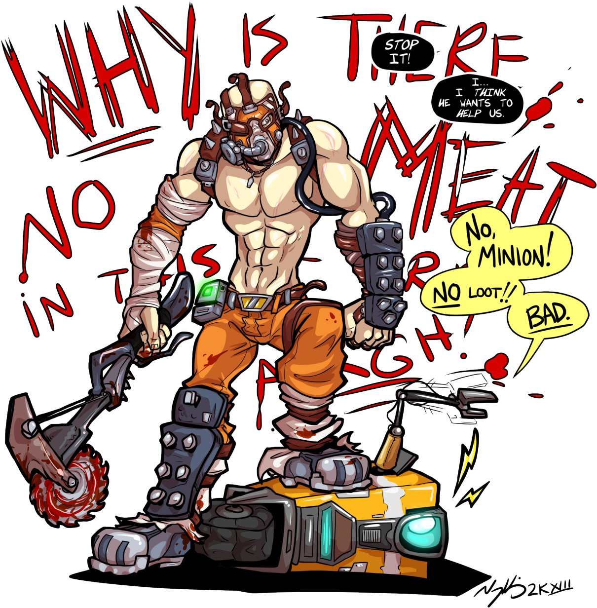 Close Enough By *kayzig Borderland 2's Krieg Because - Cartoon (1280x1280)