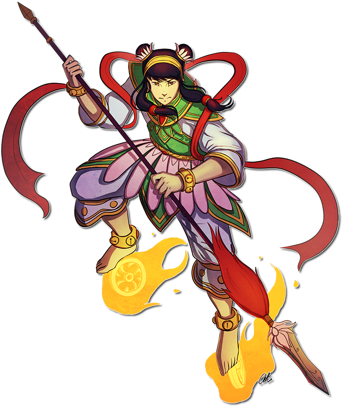Smite- Ne Zha By Cherchen99 - Ne Zha Smite Png (750x882)