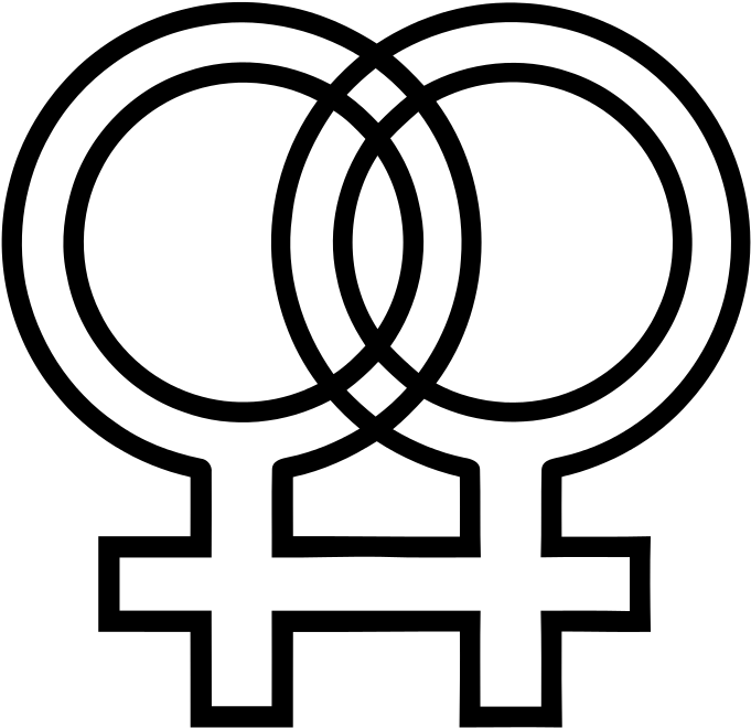 Linked Female Symbols - Simbolo Masculino Y Femenino (755x768)