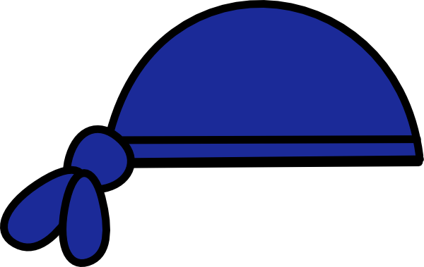 Blue Bandana Clip Art (600x379)