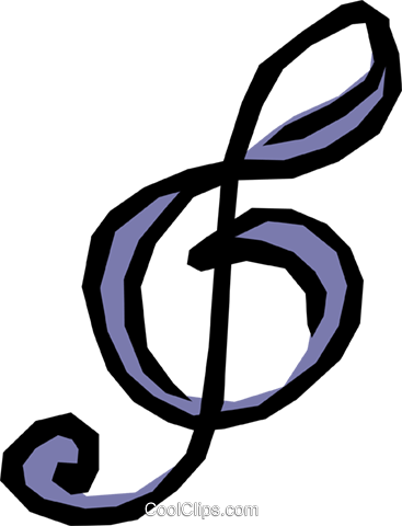 Treble Clef Royalty Free Vector Clip Art Illustration - Chiave Di Violino Png (367x480)