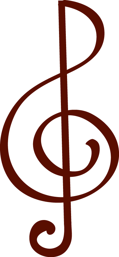 Clip Art Illustration Of A Treble Clef - Music (385x827)