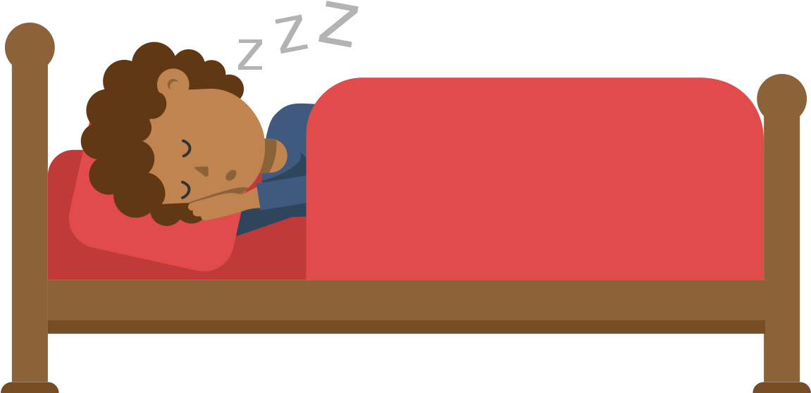 Open Cartoon Bed - Sleeping In Bed Cartoon (2000x1125)