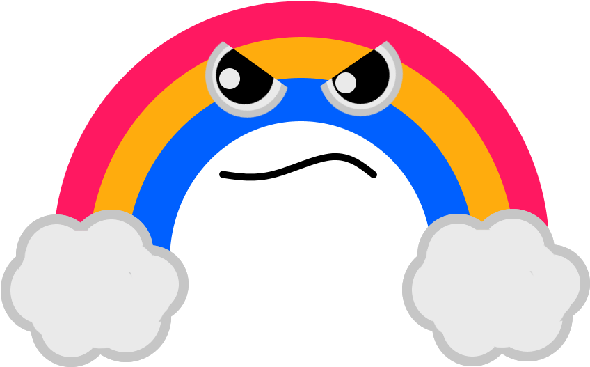 Angry Rainbow By Domobfdi - Fnaf World Chica's Magic Rainbow (858x533)