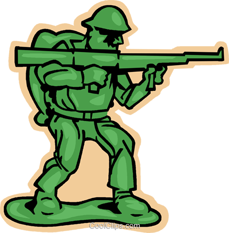 Army Clipart Toy Soldier - Clip Art Army Man (473x480)