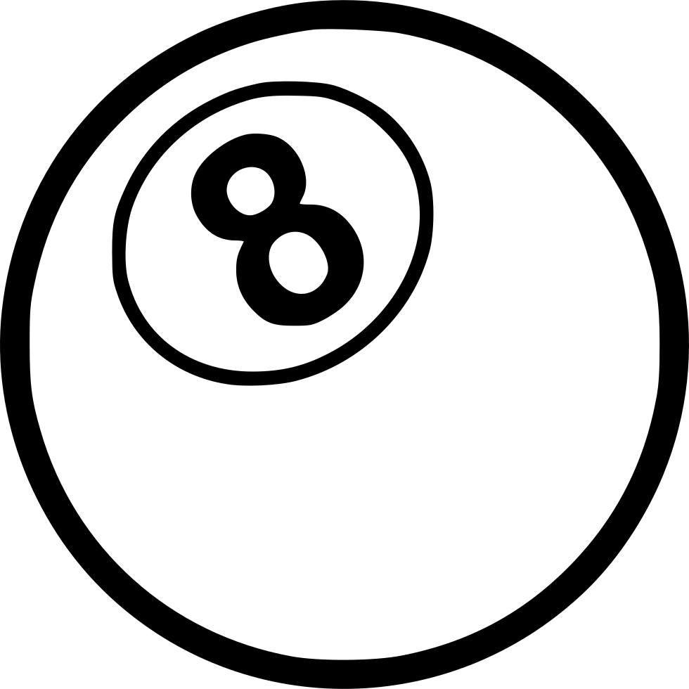 Eight Ball Comments - Bowling Ball Black And White (980x980)