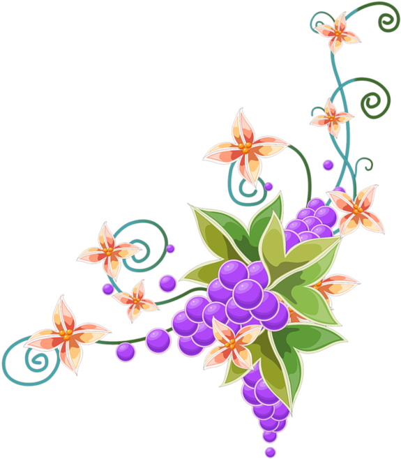 Decoupage Artfolk Artclip - Flower Wall Mural - Happy Butterfly (600x698)