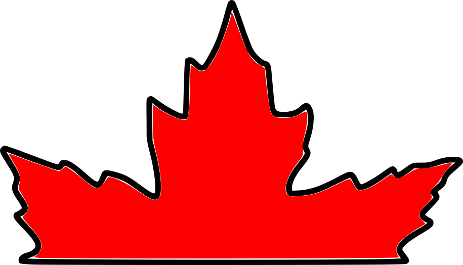 Canada Maple Leaf Edge Stencil - Maple Leaf (915x524)