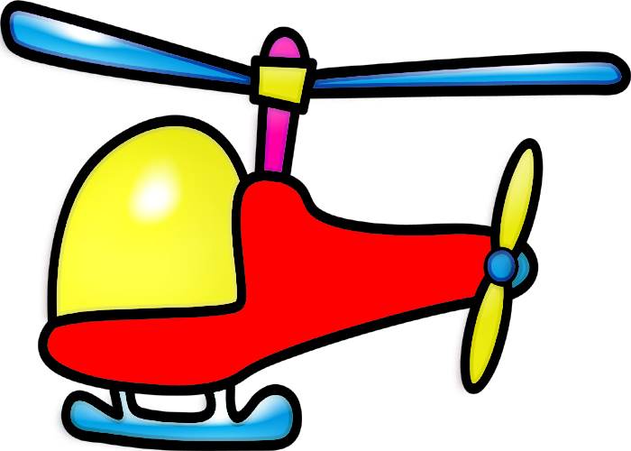 Helicopter Clipart Transparent - Cute Helicopter Clip Art (700x500)