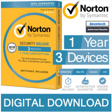 Norton Security Deluxe 2018 Internet Antivirus Pc/mac - Norton Security Deluxe - 1 Year Subscription 21352717 (360x460)