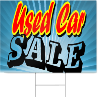 Used Car Sale Sign - Poster (450x450)