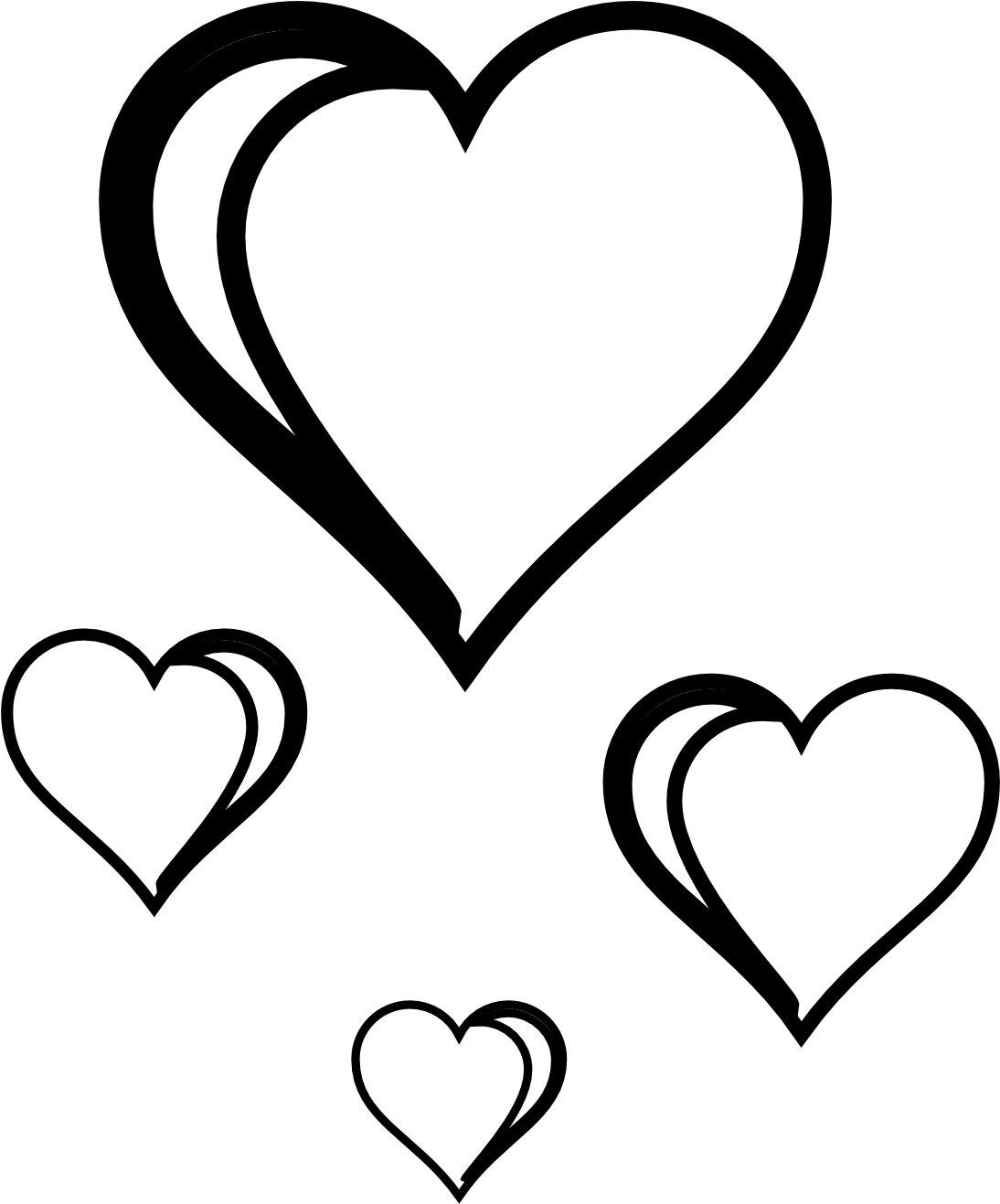 Clipart Heart Black And White Clipart Panda Free Clipart - Black And White Heart Png Clip Art (1111x1332)