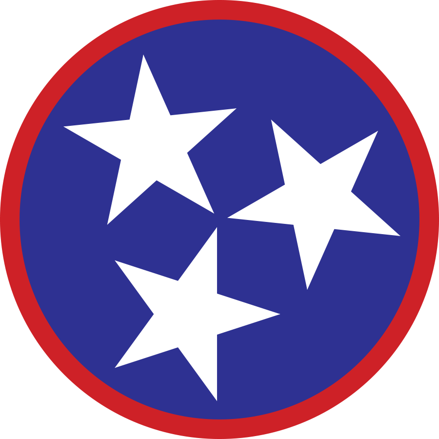 Blue Tri-star 3 Inch All Weather Sticker - Tn Thin Blue Line (900x900)