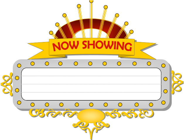 Sign Clipart Movie - Movie Marquee Clipart (640x480)